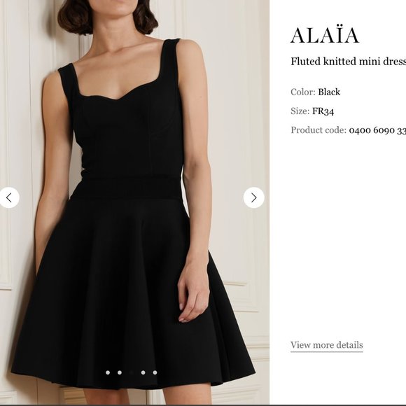 ALAÏA Sweetheart-neck wool-blend minidress - Picture 5 of 12